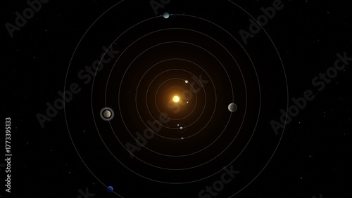 Solar System 4k Stock Image