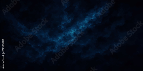 Dark blue smoke texture background with abstract light and space