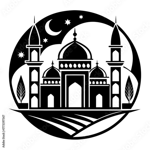 taj mahal vector illustration