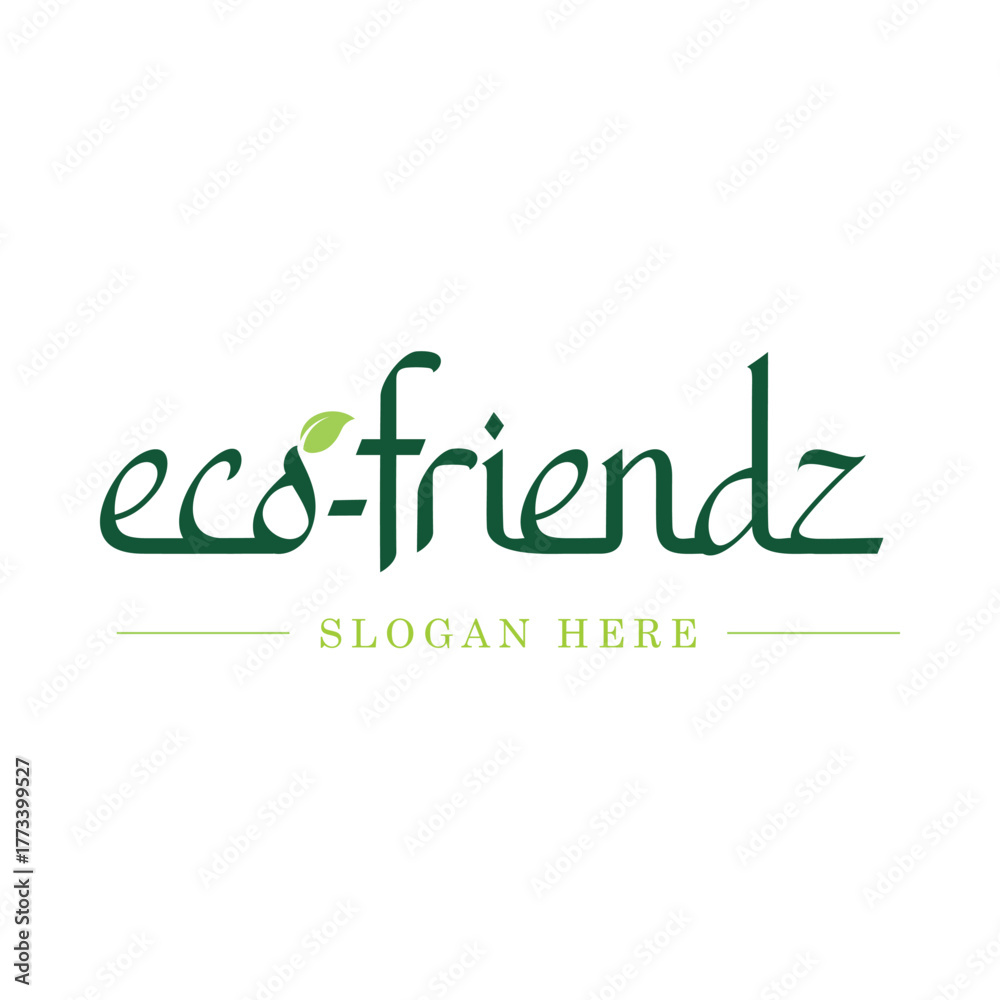 Fototapeta premium Green Leaf Eco Friendly Brand Identity