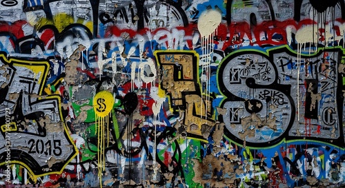 Vibrant Graffiti Art - A Colorful Urban Expression.