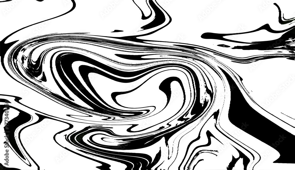 Fototapeta premium Black and white abstract chaotic grunge pattern for Beautiful drawing with the divorces and wavy lines in gray tones for wallpapers.