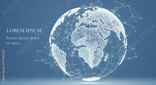 Abstract Digital Globe Illustration A Futuristic Depiction of Global Connectivity and Data Networks