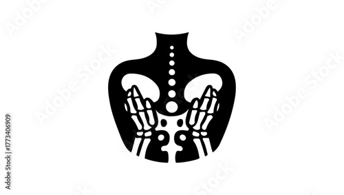 osteoporosis minimal black and white logo vector icon, orthopedic svg, pelvis svg, orthopedic vector, orthopedic logo black and white, hip bone svg, orthopedic icon free, femur bone icon, hip bone ico