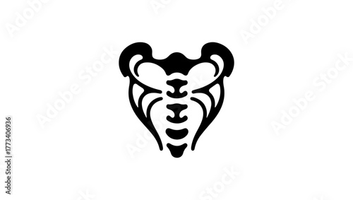 osteoporosis minimal black and white logo vector icon, orthopedic svg, pelvis svg, orthopedic vector, orthopedic logo black and white, hip bone svg, orthopedic icon free, femur bone icon, hip bone ico