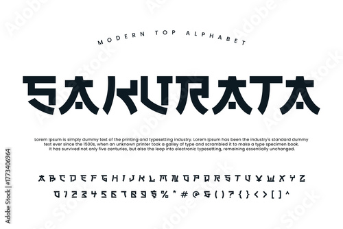 Asian chinese font and Japanese alphabet lettering 
font vector typeface