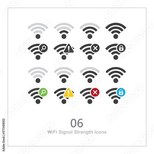 WiFi Signal Strength Icons