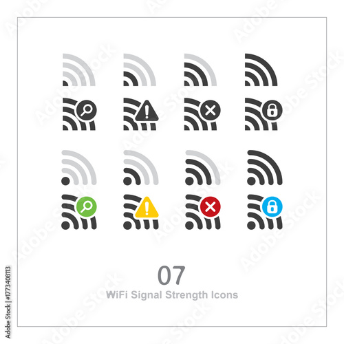 WiFi Signal Strength Icons