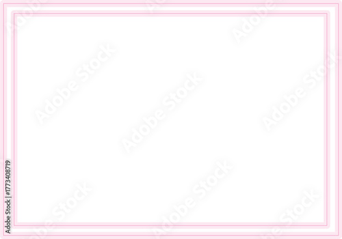 soft pink border frame on white background minimalist elegant template design