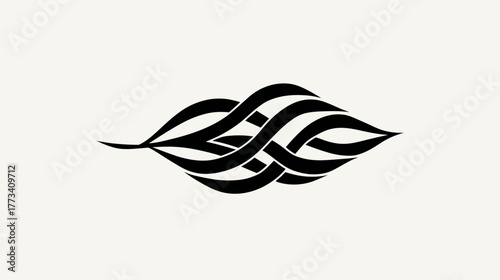 Three lines (one a road, one a leaf vein, one a data stream) braided together.