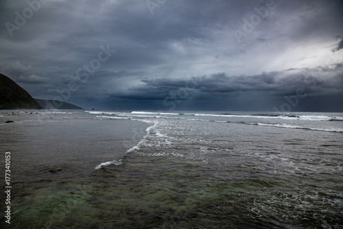 奄美大島の初冬の海の色。