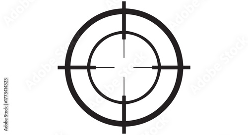 Crosshair reticle icon isolated on transparent background