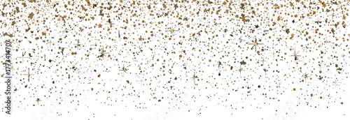 A textured background featuring a gradient of small, dark specks that gradually fade into a clean white space, creating a speckled effect suitable for overlays.