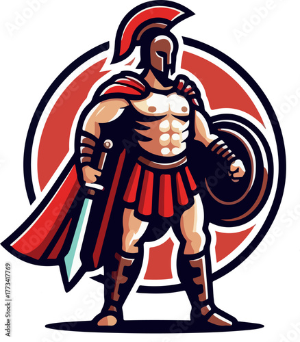 Romans gladiator clipart ogo vector .