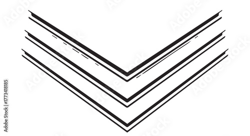 Chevron arrows pointing down isolated on transparent background