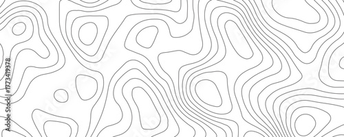Abstract vector topography map background with wavy contour lines, geometric grid, and mountain relief for hiking, navigation, and cartography design .