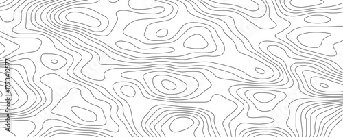 Abstract vector topography map background with wavy contour lines, geometric grid, and mountain relief for hiking, navigation, and cartography design .