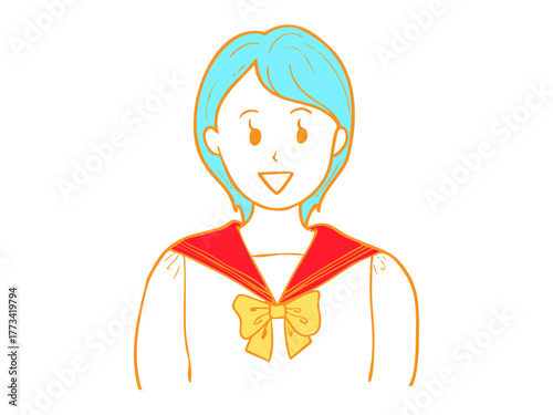 イラスト　女性　挿絵　素材