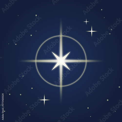 Quadratische Karte mit Sternenhimmel