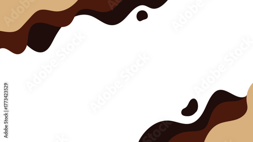chocolate and milk splash border frame