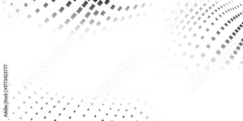 Vector rectangle mesh gradient texture. Vanishing polka dot modern