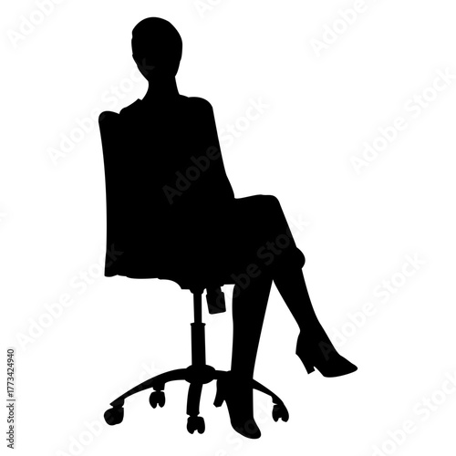 Woman in Chair Silhouette
