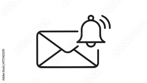 Notification Icon Symbolizes Email Arrival and New Message Alerts for User Awareness.