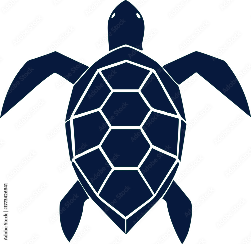 Obraz premium Cute turtle vector illustration, ideal for kids’ books, marine projects, and environmental awareness campaigns.