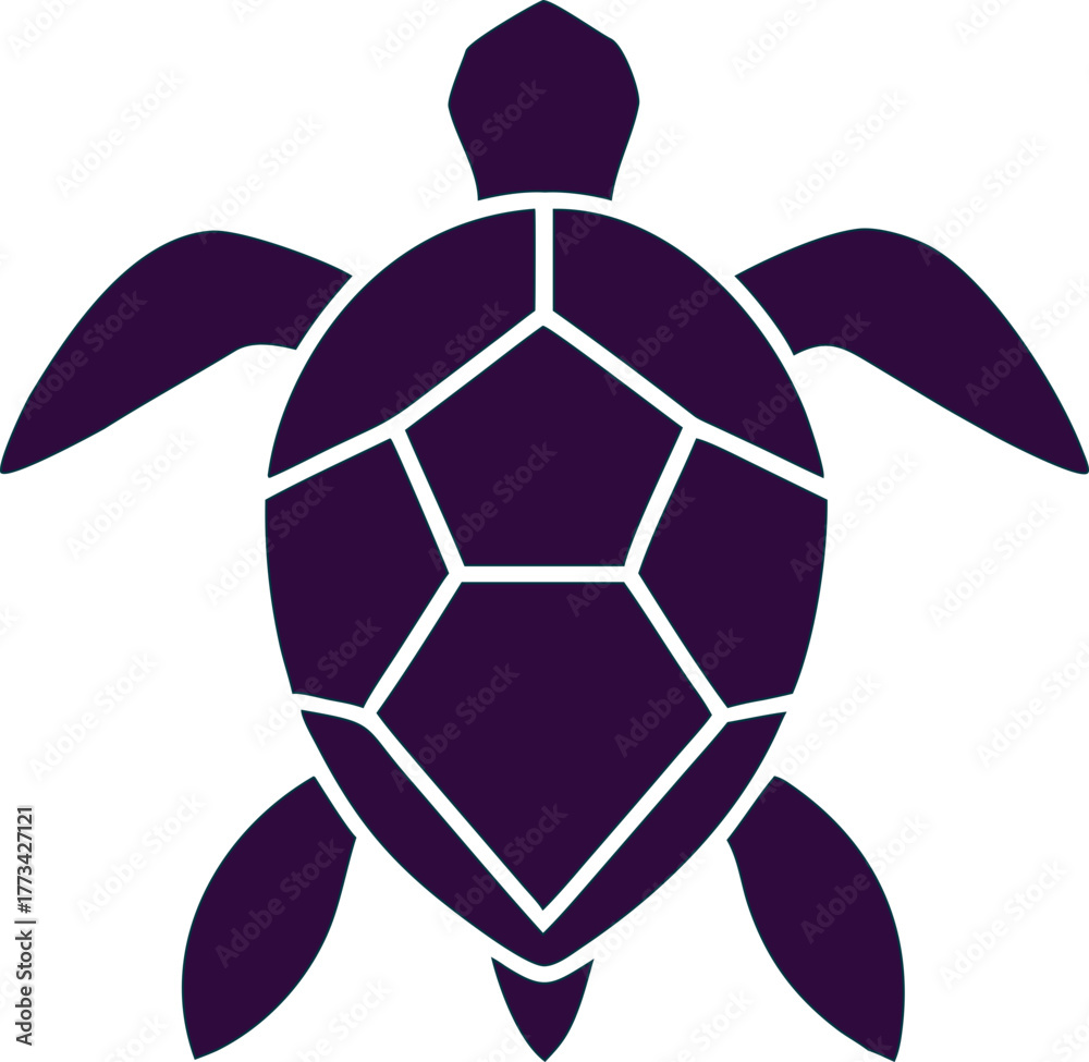 Fototapeta premium turtle vector design, ideal for wildlife posters, eco campaigns, and marine conservation visuals.
