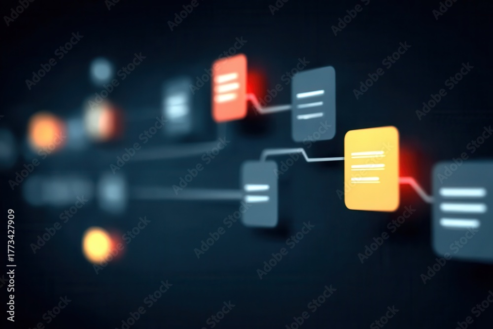 © wpw - Network map connecting collaboration nodes with document archives, audit systems, certificate authorities, approval chains, and agreement integration paths