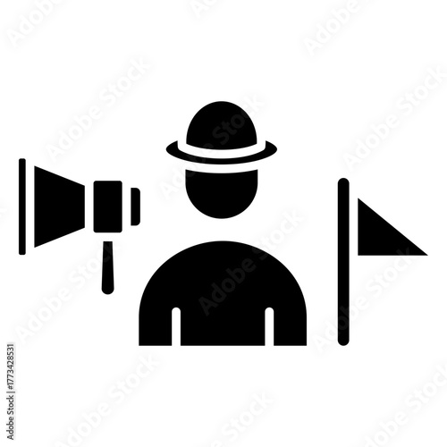 Tour Guide Glyph Icon