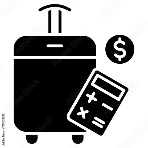 Cost Travel Glyph Icon