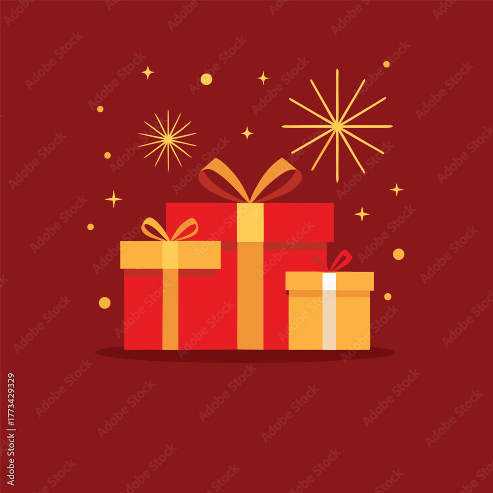 Fototapeta premium gift box with red ribbon