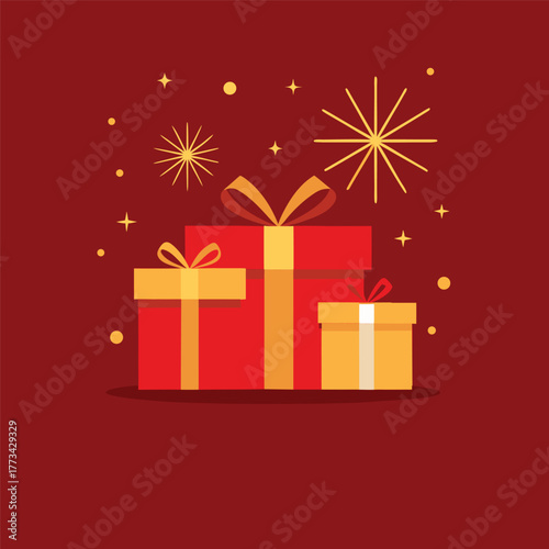 gift box with red ribbon