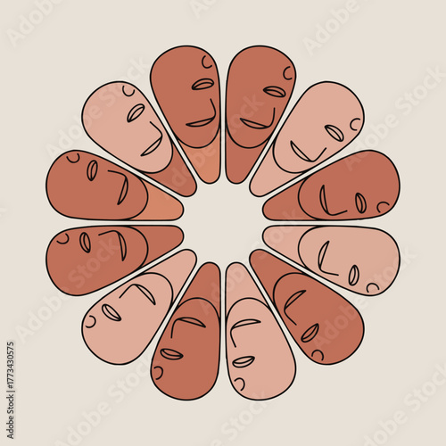 International Men’s Day vector illustration celebrating diversity, brotherhood, mentorship, wellbeing and positive masculinity art design
