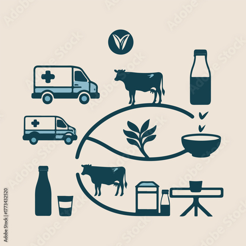 National Milk Day Vector Collection — Minimal Glass, Cute Cartons, Dairy Farm, Milk Splash Art, Cow Line Icons & Healthy Nutrition Illustrations