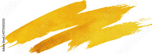 Abstract yellow brush strokes on a black background