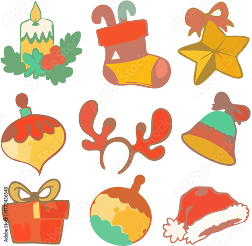 Cutee Christmass Iconn Sett i...