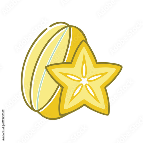 Fresh and juicy star fruit