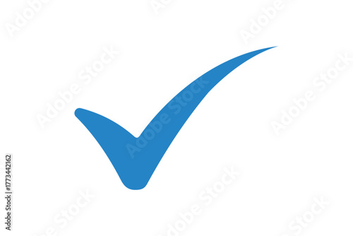 Blue check mark icon vector on transparent background online payment sent icon concept
