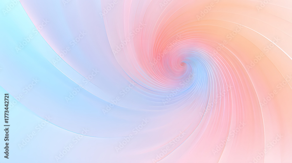 Obraz premium shifting. Spiral pattern with shifting colors and soft evolving forms, endless cycle. wellbeing guides, coaching materials, designed for coaching and self-improvement content.