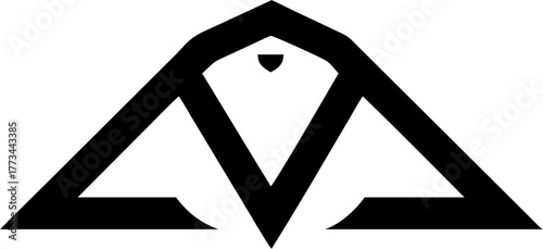 Bold abstract logo design, perfect for a modern brand identity, symbol of innovation, suitable for tech startups and creative agencies, minimalist geometric art