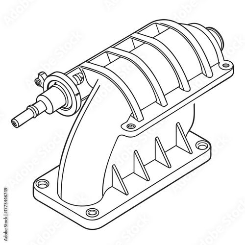 Illustration of a supercharger
