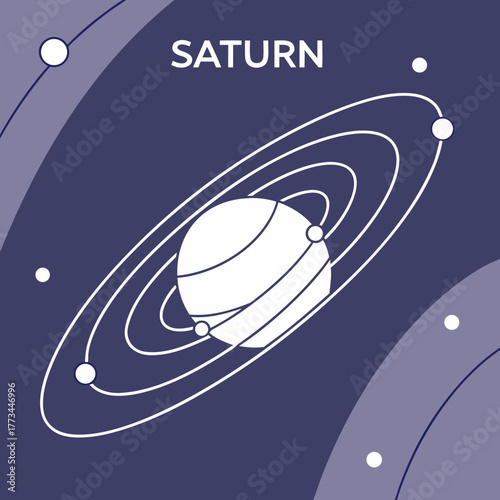 Saturn planet in space, astronomy