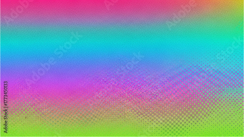 Vibrant Gradient Background with Neon Colors and Geometric Pattern