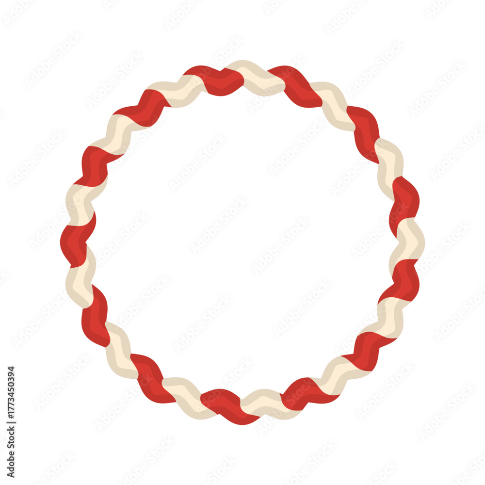 Obraz premium Candy Cane Circle Frame