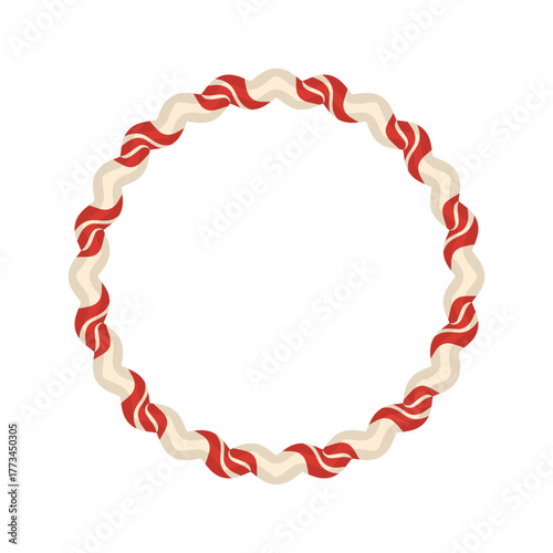 Candy Cane Circle Frame