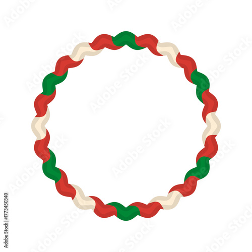 Candy Cane Circle Frame