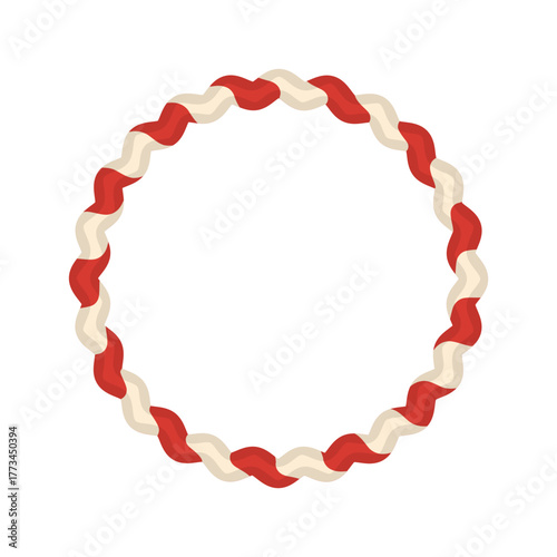Candy Cane Circle Frame