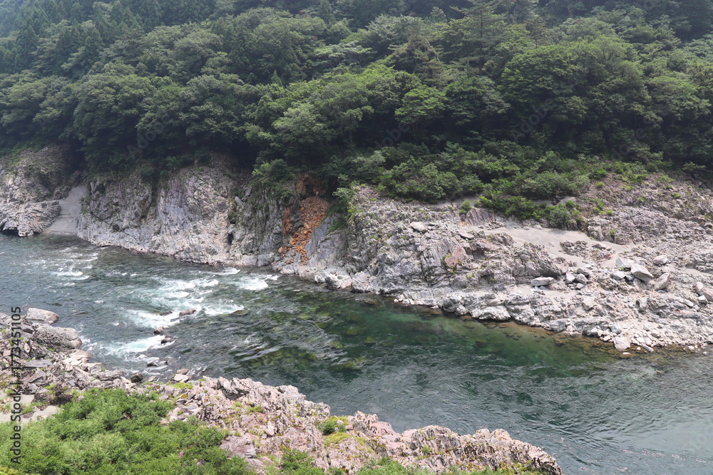 Obraz premium 徳島県三好市 小歩危峡